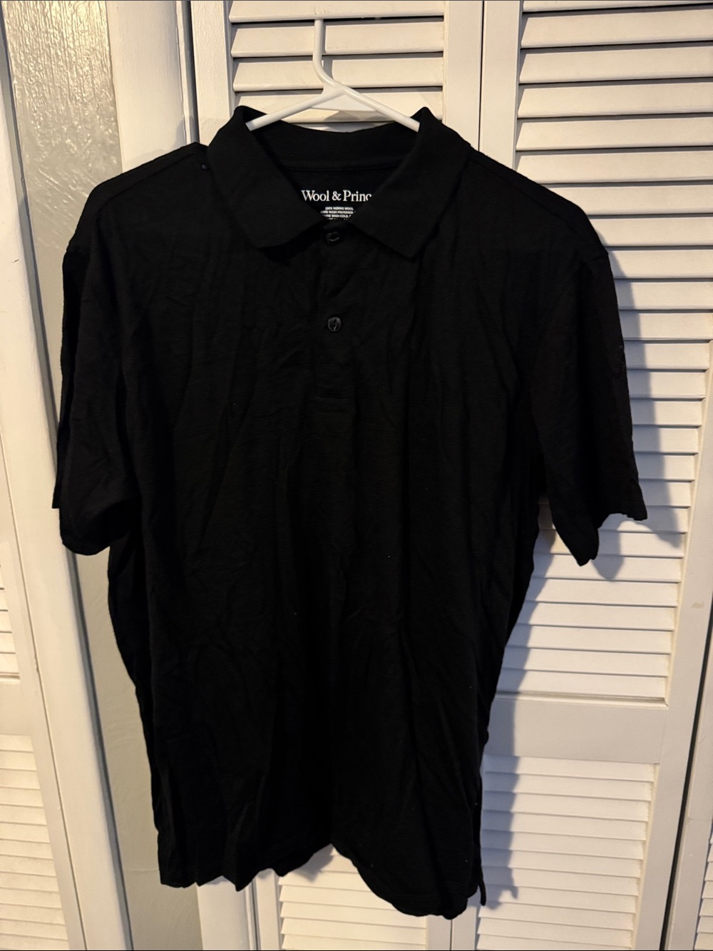 Wool & Prince Men's Black Polo Shirt
